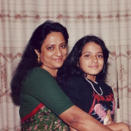 Mouzam Makkar with her mother.